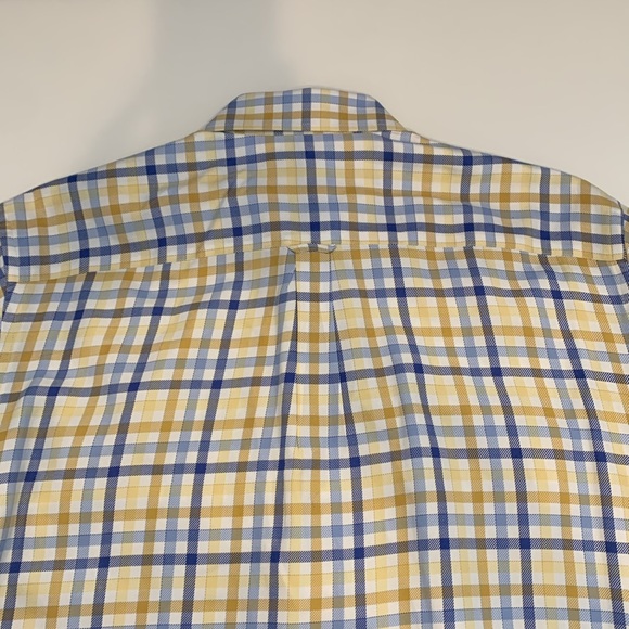 Peter Millar 100%Cotton Yellow & Blue Button-down, M - Picture 8 of 12